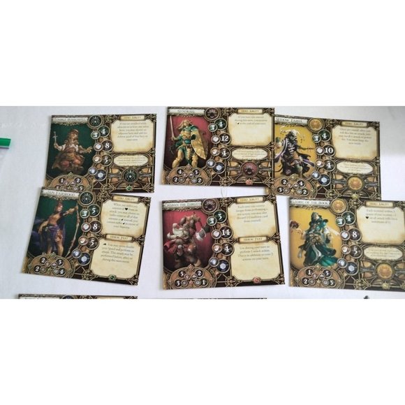 Descent Journeys in The Dark 2nd Ed 8 Replacement Hero Cards Dungeons Dragons - Picture 2 of 3